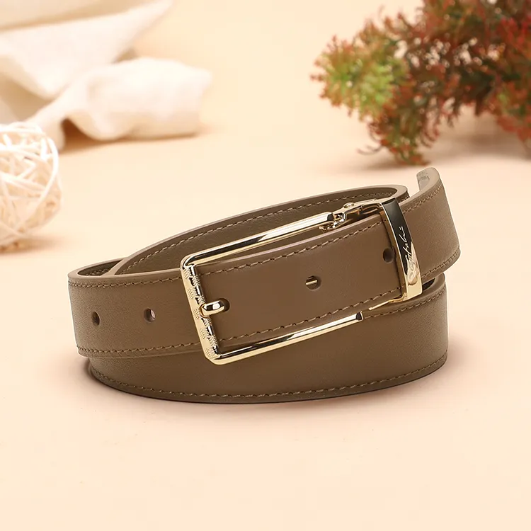Satchi Cow Leather Leather Belts Women's Black/Earth Yellow Width: 2.4cm-12