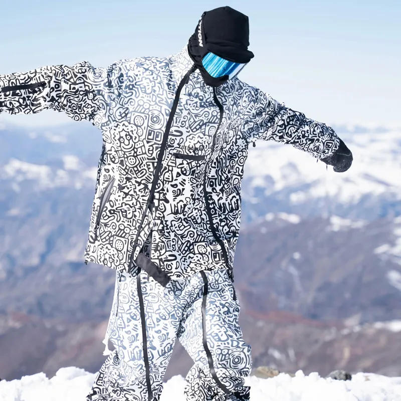 ZACHARIAH x HUAJIALIANMINGKUAN Artist Collaboration Graffiti Snow Jacket/Pants Ski Suit 3L Unisex-1