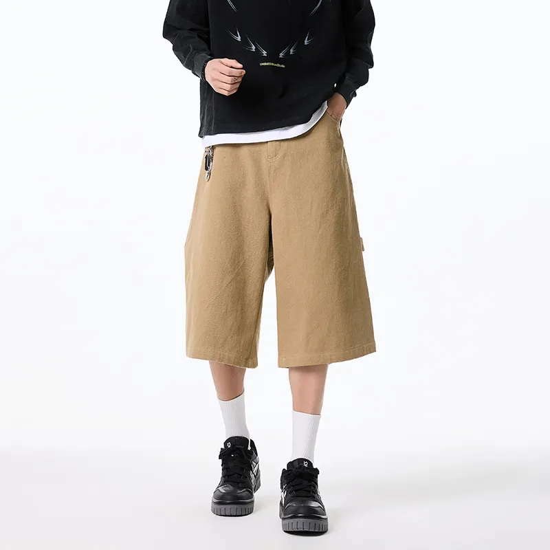 Caramella Casual Shorts Unisex Khaki-3