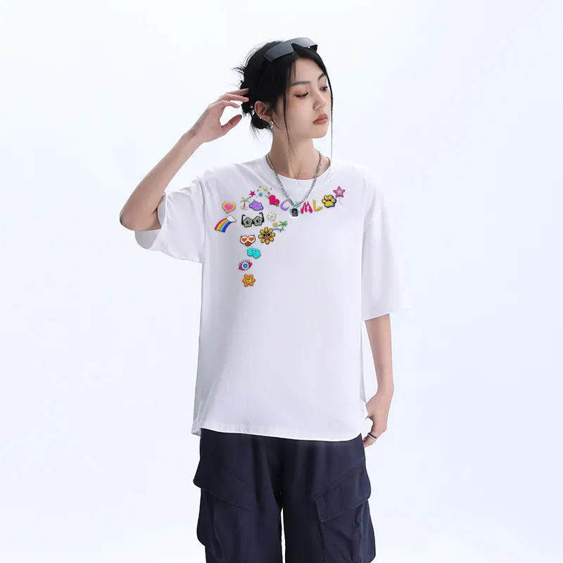 Caramella Drop Shoulder Sleeve T Shirt Women's-2