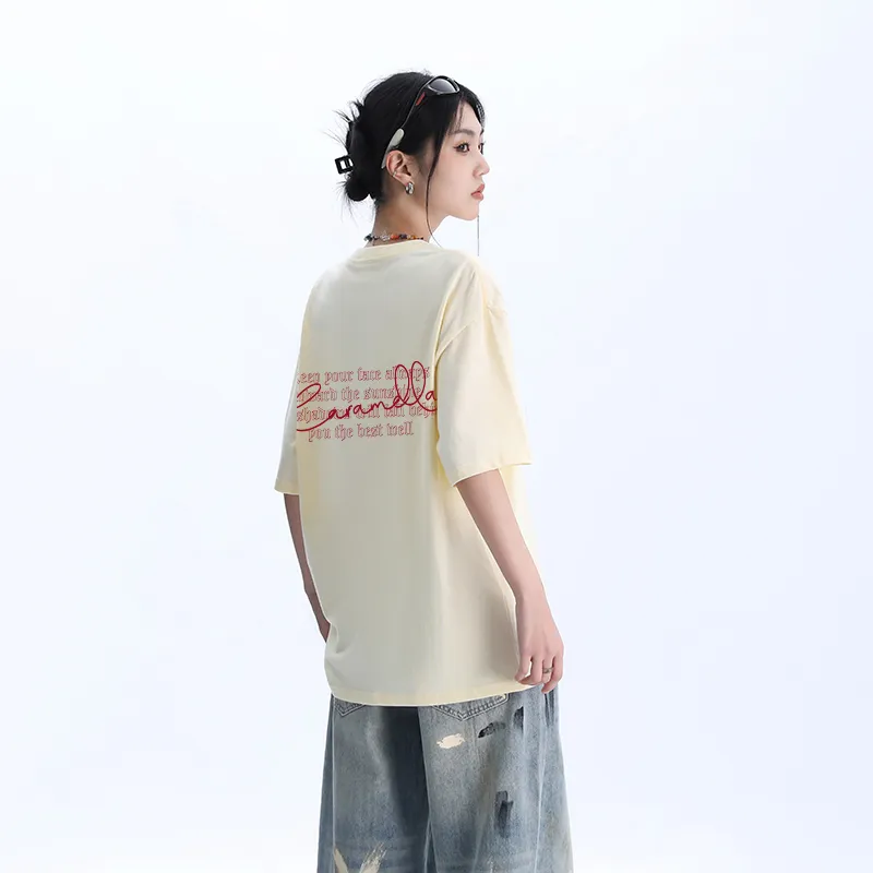Caramella Drop Shoulder Sleeve T Shirt Women's-15