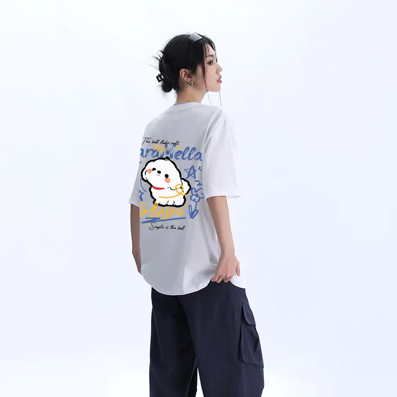 Caramella Drop Shoulder Sleeve T Shirt Women's-3