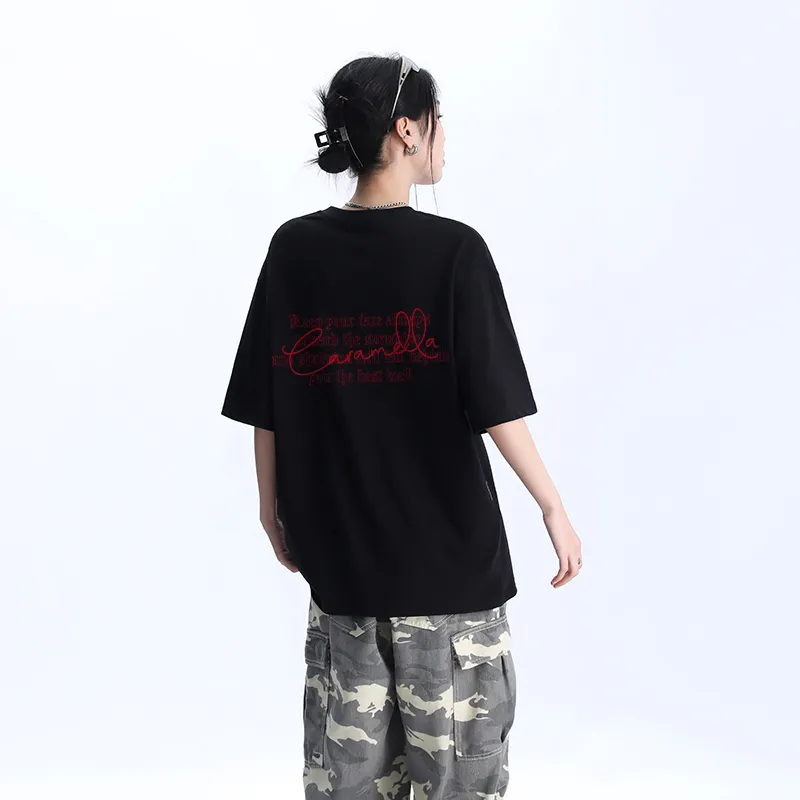 Caramella Drop Shoulder Sleeve T Shirt Women's-11