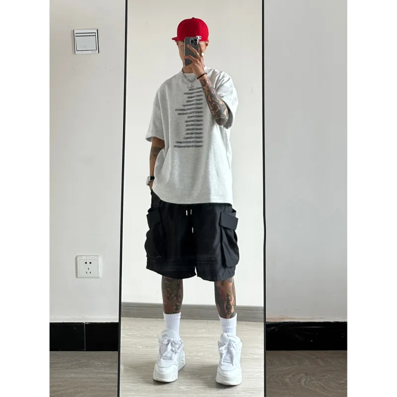 Caramella Cargo Shorts Unisex Black-1