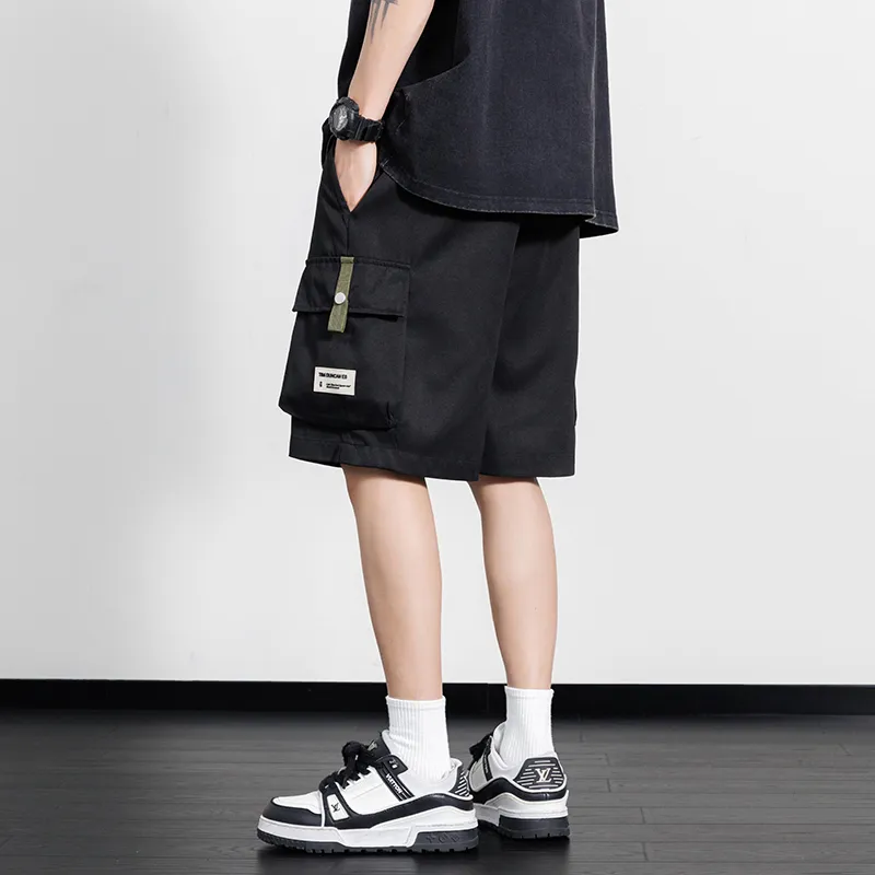 Caramella Cargo Shorts Unisex Black-1