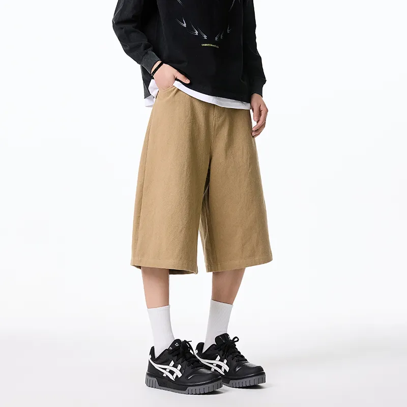 Caramella Casual Shorts Unisex Khaki-4