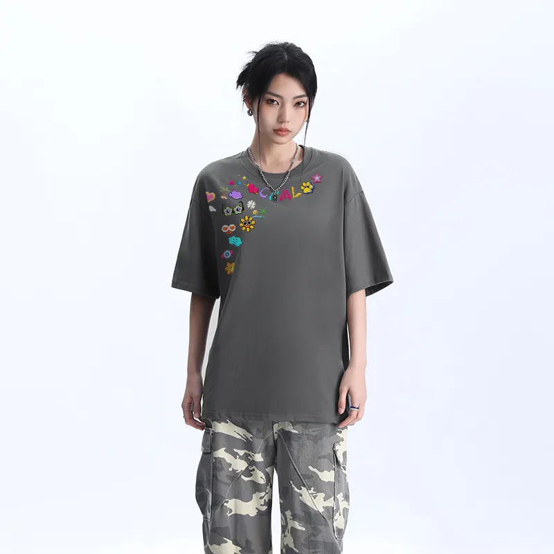 Caramella Drop Shoulder Sleeve T Shirt Women's-6