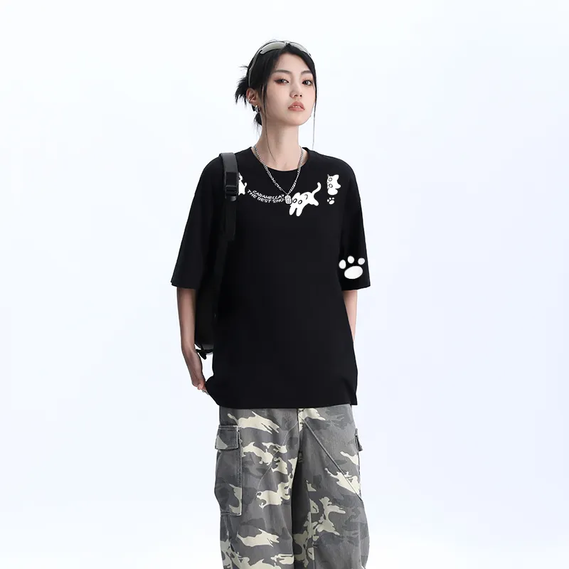 Caramella Drop Shoulder Sleeve T Shirt Women's-10