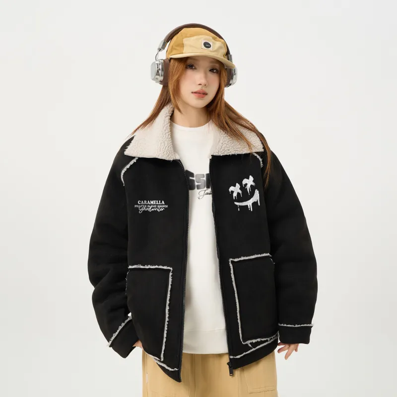 Caramella Velvet feel Coat Unisex-2