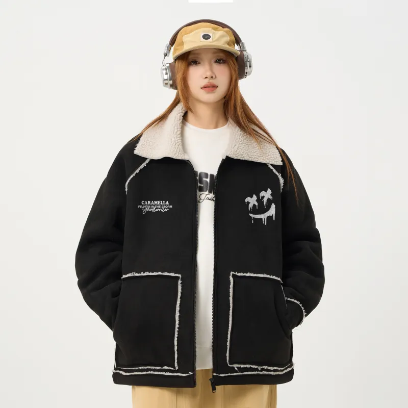 Caramella Velvet feel Coat Unisex-3