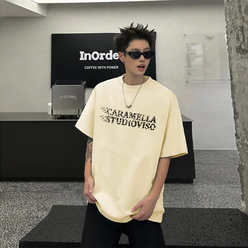 Caramella Drop Shoulder Sleeve T Shirt Unisex-19