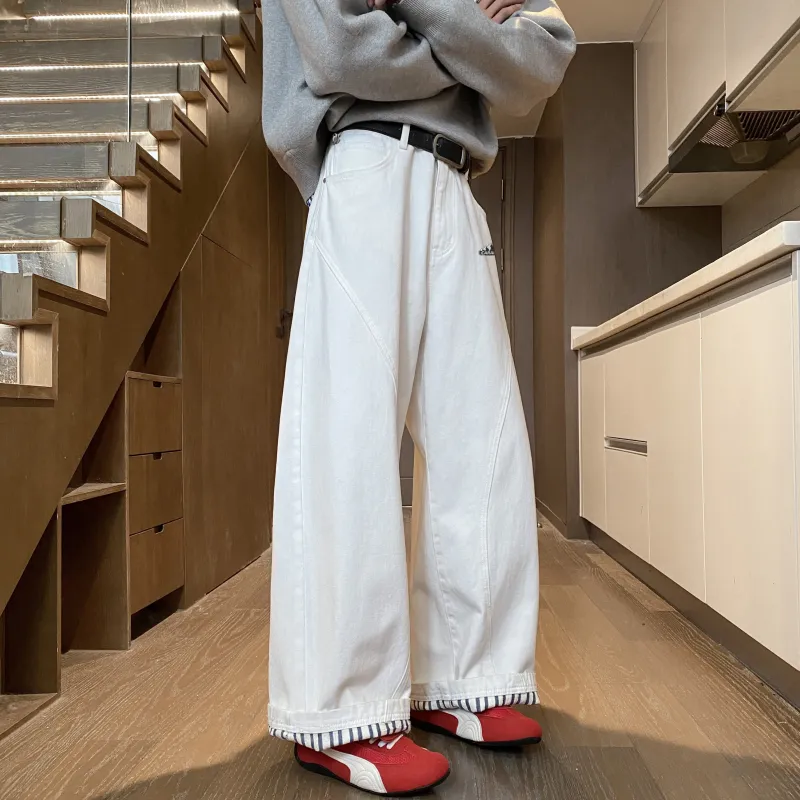 Caramella Casual Pants Unisex White-4