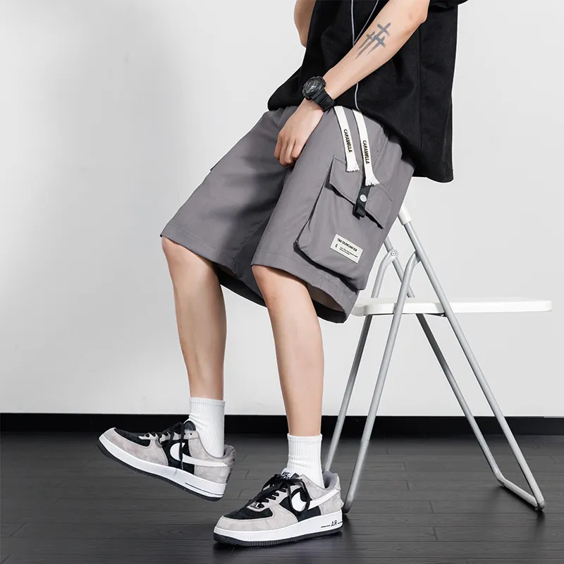 Caramella Cargo Shorts Unisex Black-9