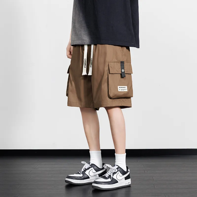 Caramella Cargo Shorts Unisex Black-14