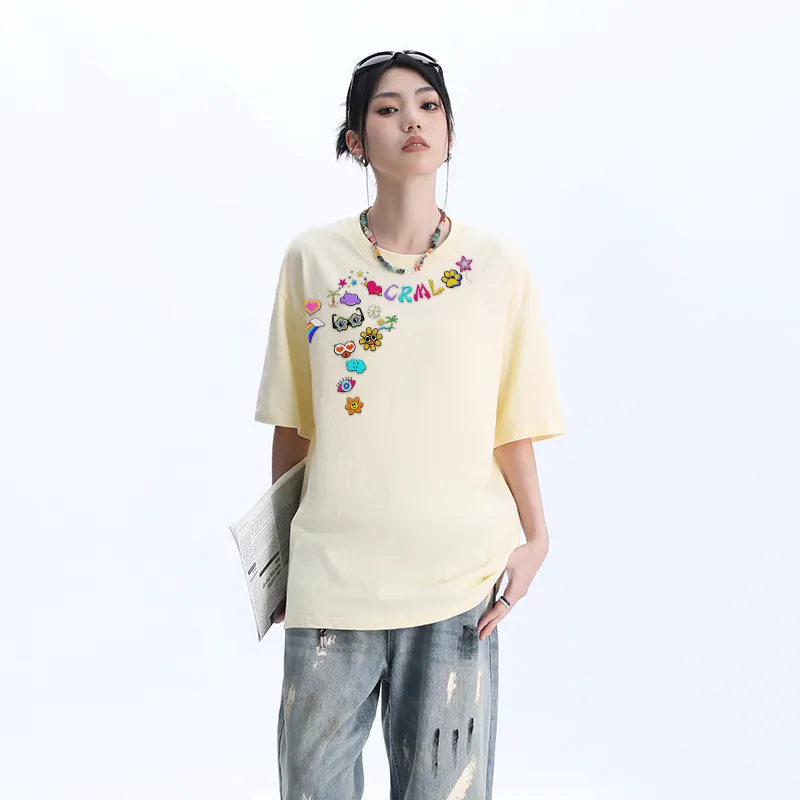 Caramella Drop Shoulder Sleeve T Shirt Women's-14