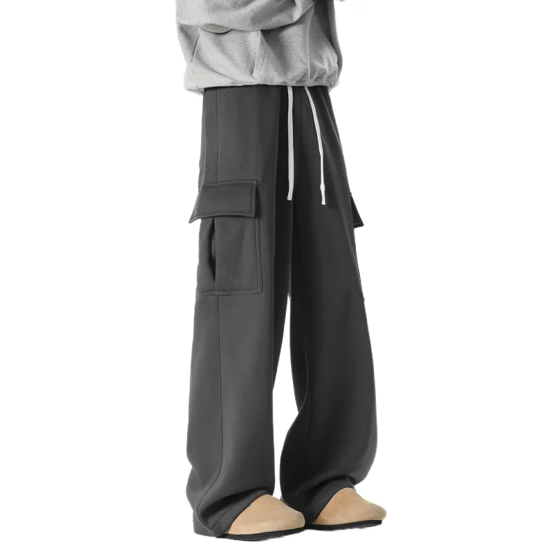 Caramella Casual Pants Unisex White Heather Gray-12