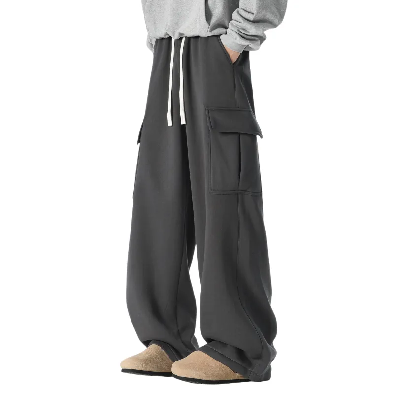 Caramella Casual Pants Unisex White Heather Gray-13