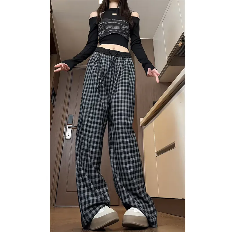 Caramella Casual Pants Unisex Blue Stripes Pattern-3