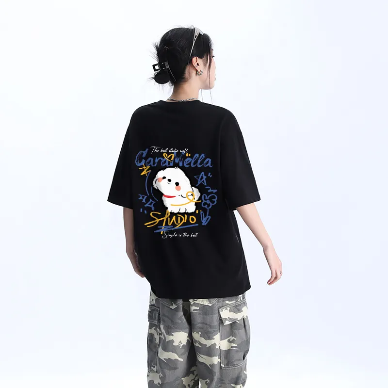 Caramella Drop Shoulder Sleeve T Shirt Women's-11