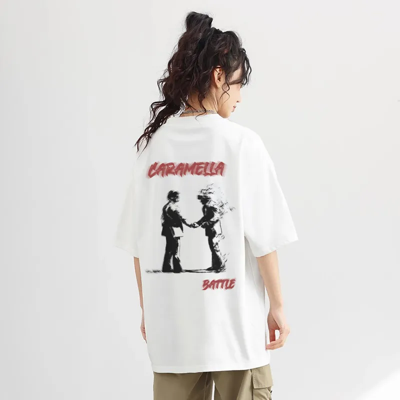 Caramella Drop Shoulder Sleeve T Shirt Women's-2