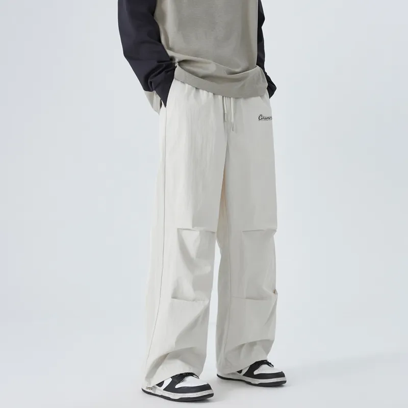 Caramella Casual Pants Unisex White Jade Color-3
