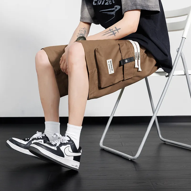 Caramella Cargo Shorts Unisex Black-17