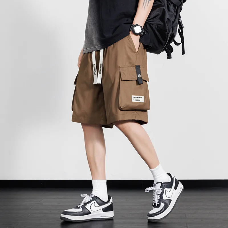 Caramella Cargo Shorts Unisex Black-16