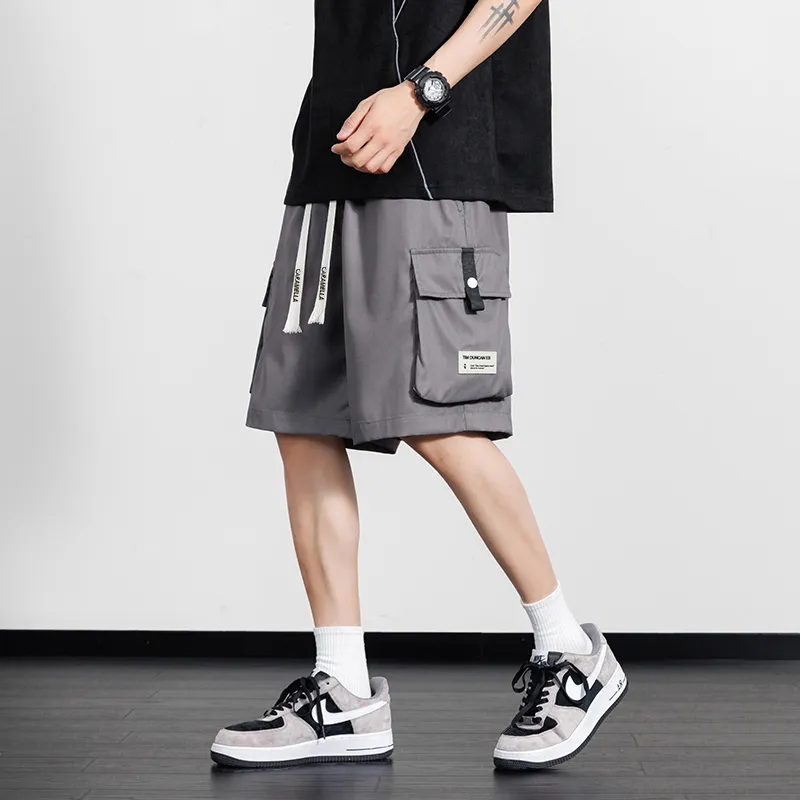 Caramella Cargo Shorts Unisex Black-7