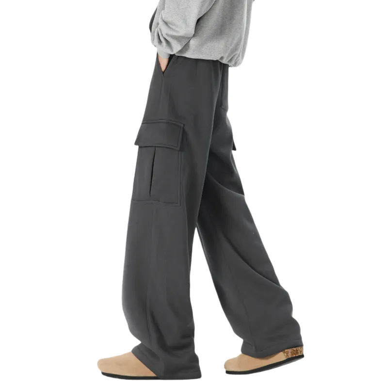Caramella Casual Pants Unisex White Heather Gray-11
