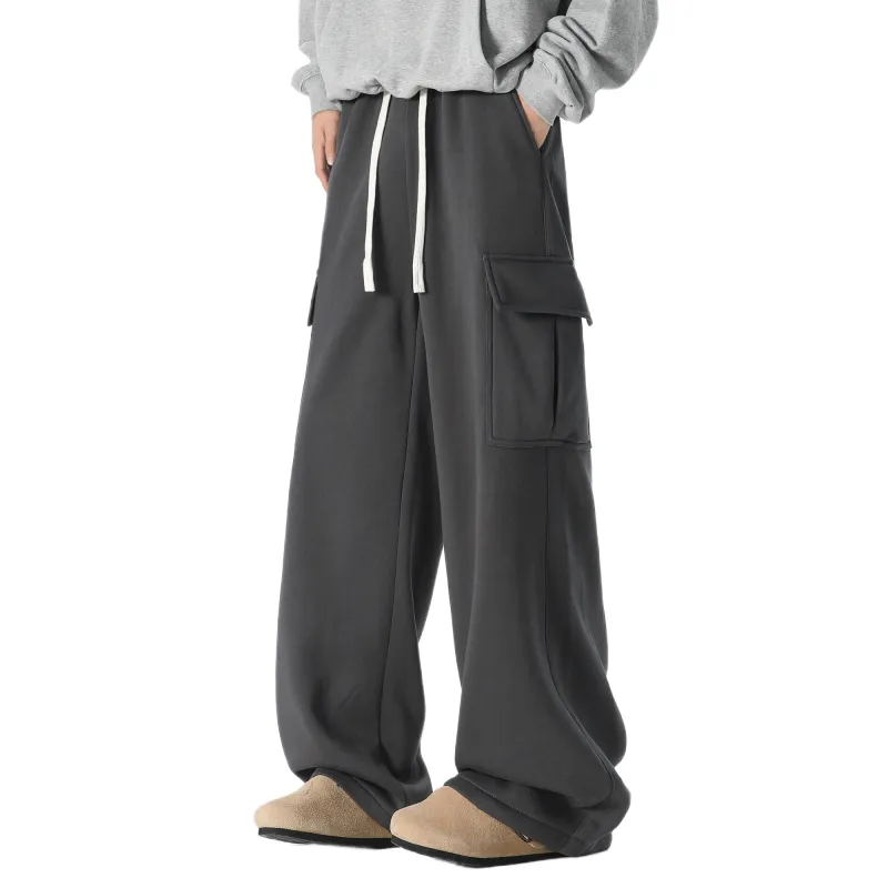 Caramella Casual Pants Unisex White Heather Gray-14