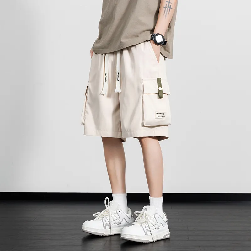 Caramella Cargo Shorts Unisex Black-24