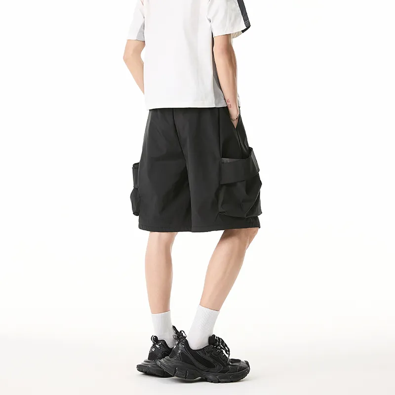 Caramella Cargo Shorts Unisex Black-4
