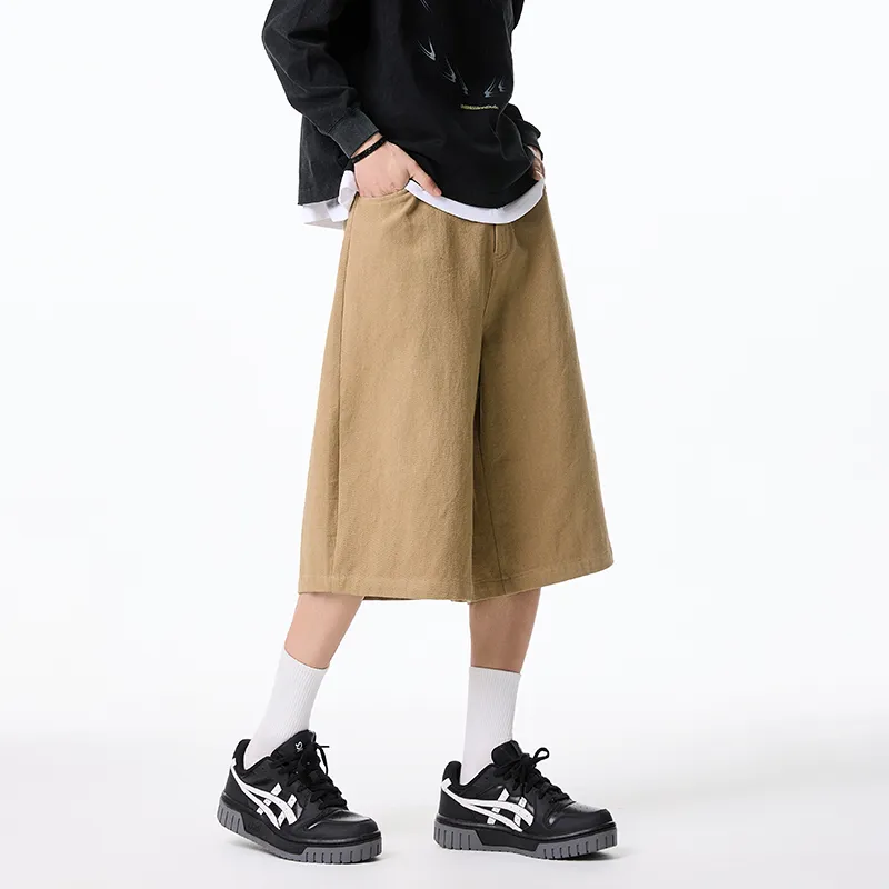 Caramella Casual Shorts Unisex Khaki-5