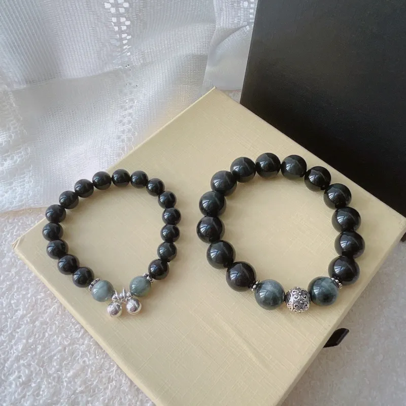 CUISHI Natural Obsidian Bracelets Unisex-8