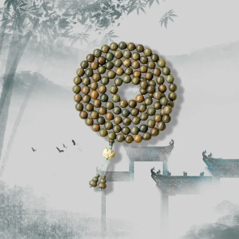 CUISHI Green Sandalwood Wooden Bracelets Unisex-2