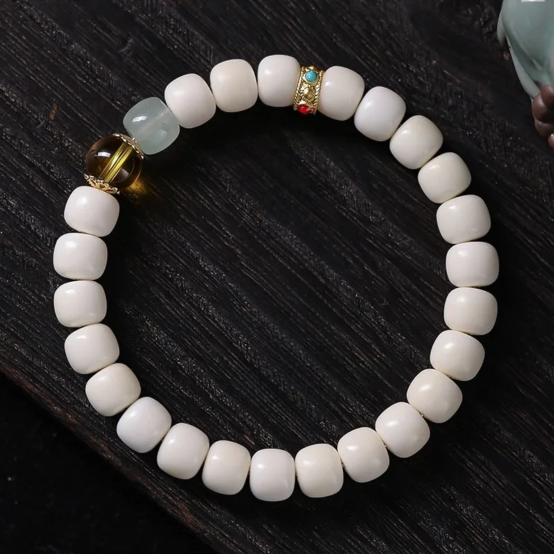 CUISHI White Jade Bodhi Bracelets Unisex-1