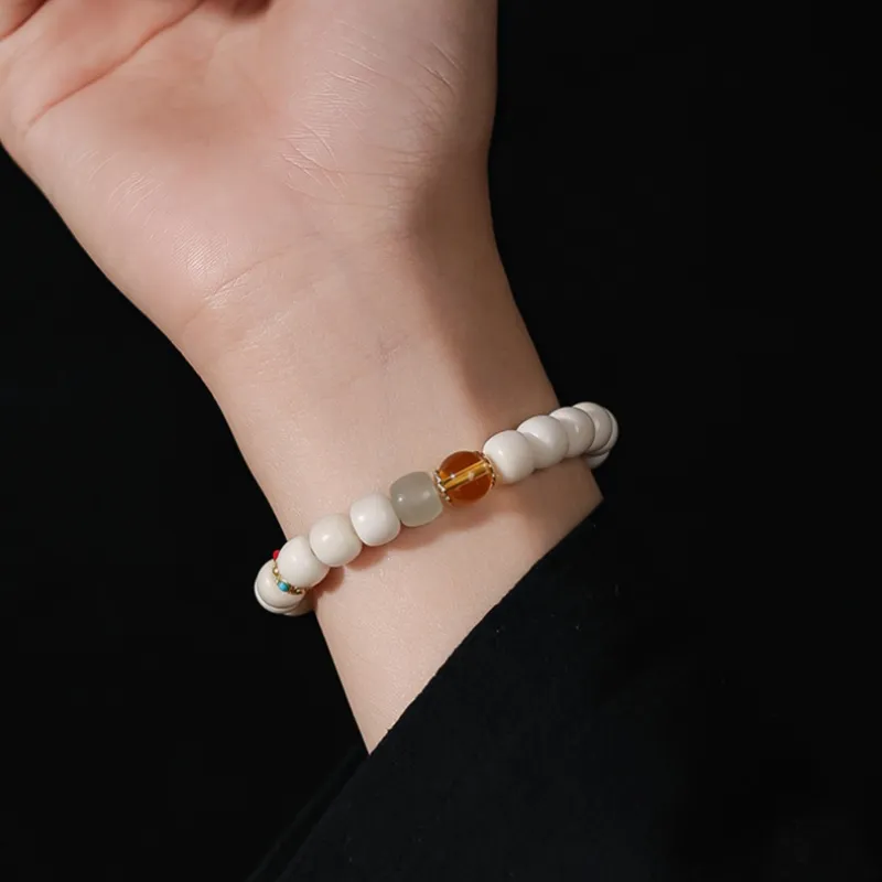 CUISHI White Jade Bodhi Bracelets Unisex-2
