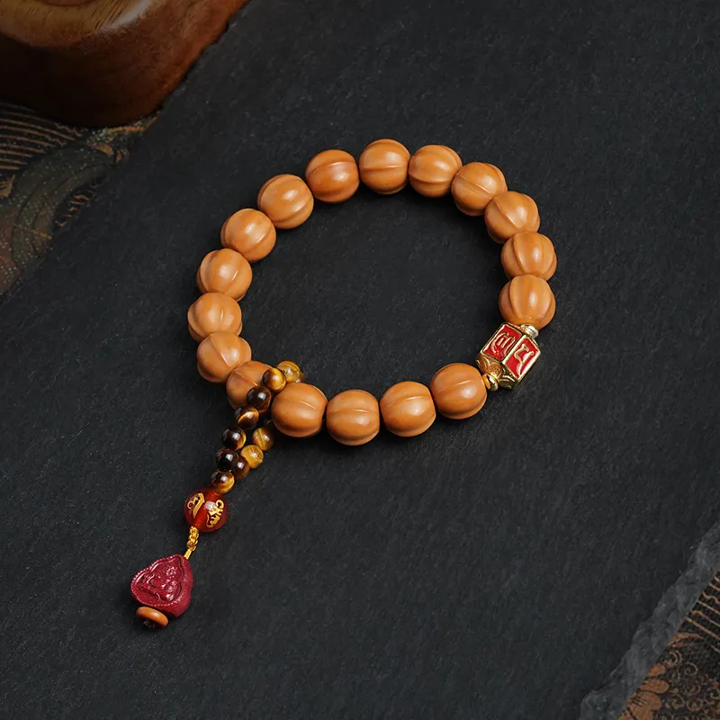 PINK U Monkey Head Walnut Bracelets Unisex-3
