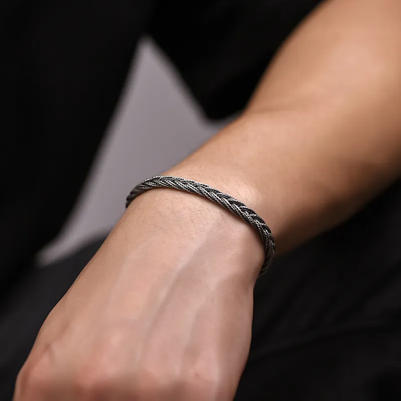 PINK U 925 Sterling Silver Bracelets Men's-1