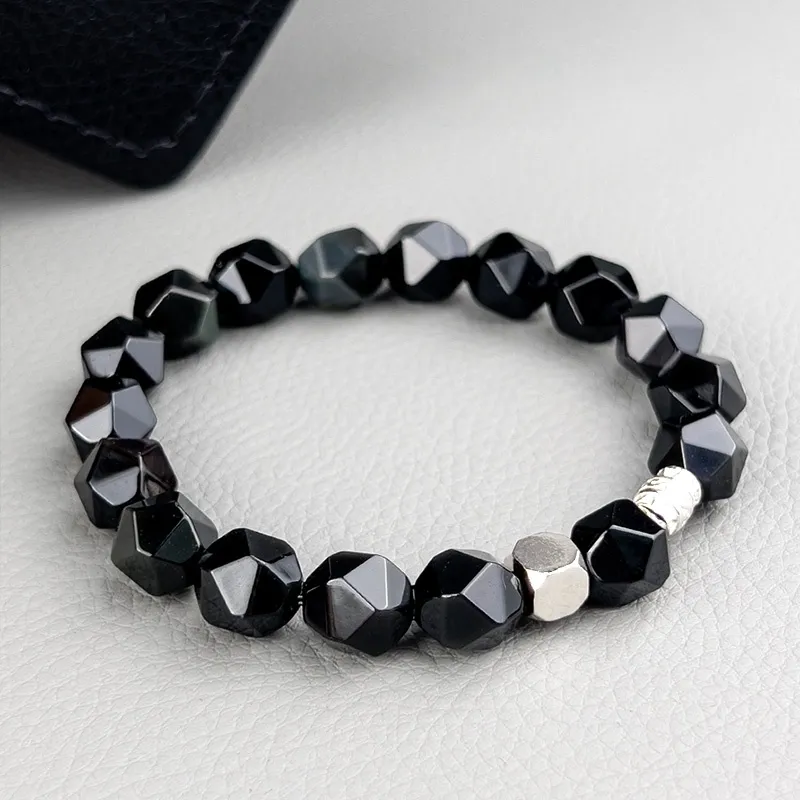 PINK U Obsidian Bracelets Men's-1