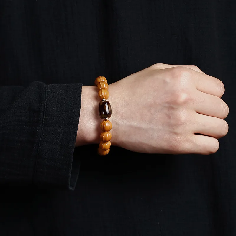PINK U Monkey Head Walnut Bracelets Unisex-1