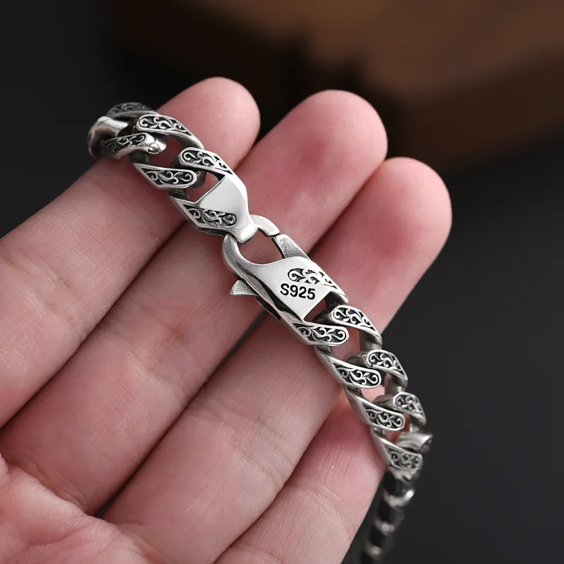 PINK U 925 Sterling Silver Bracelets Men's-3