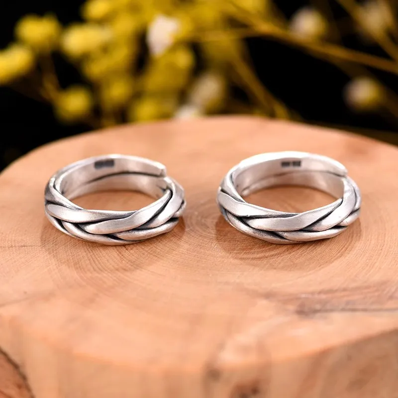 PINK U 999 Fine Silver Rings Unisex-4