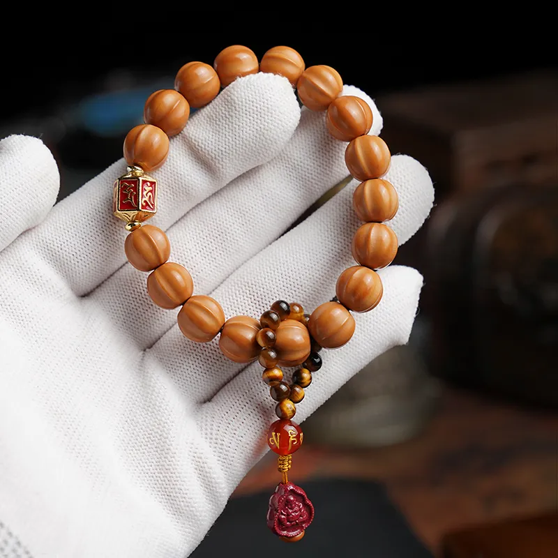 PINK U Monkey Head Walnut Bracelets Unisex-5