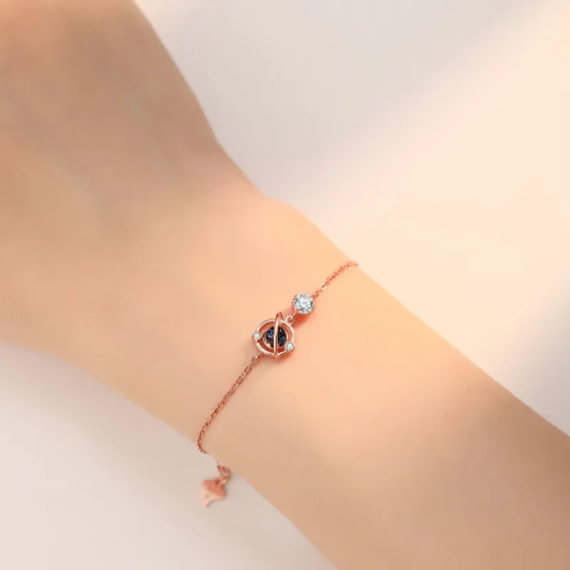 PINK U 925 Sterling Silver Bracelets Women's-4