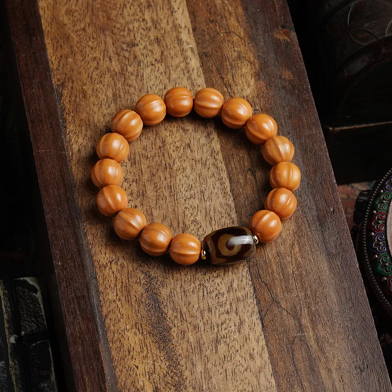 PINK U Monkey Head Walnut Bracelets Unisex-2