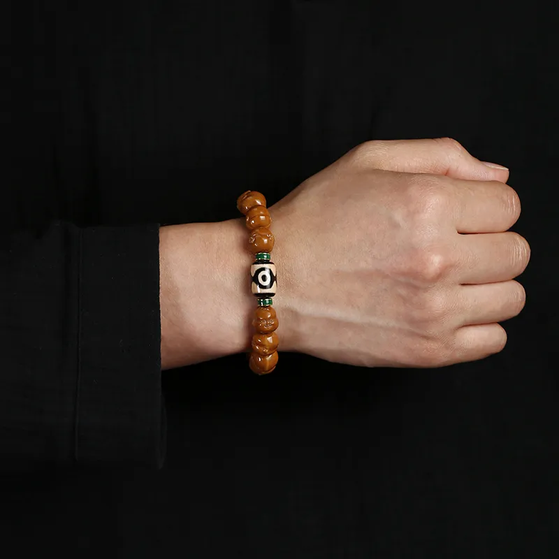 PINK U Monkey Head Walnut Bracelets Unisex-2