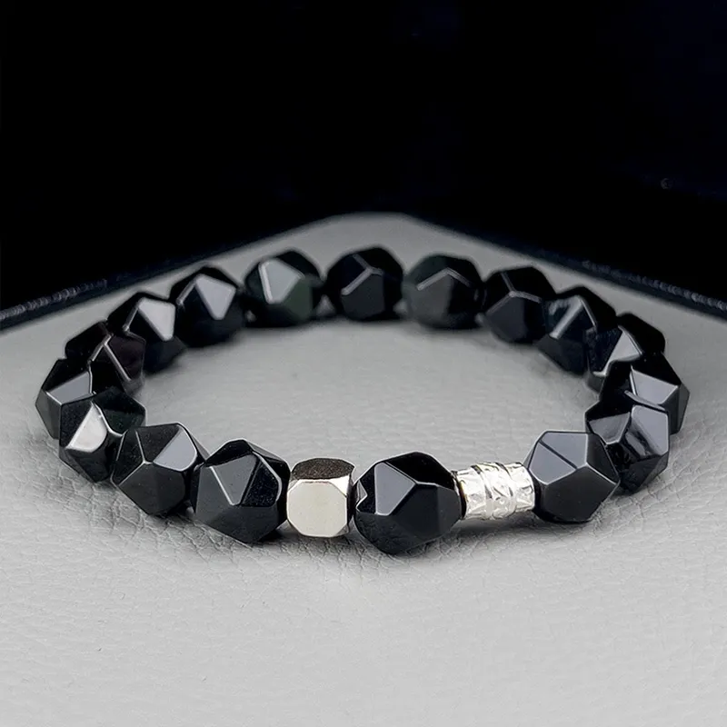 PINK U Obsidian Bracelets Men's-2