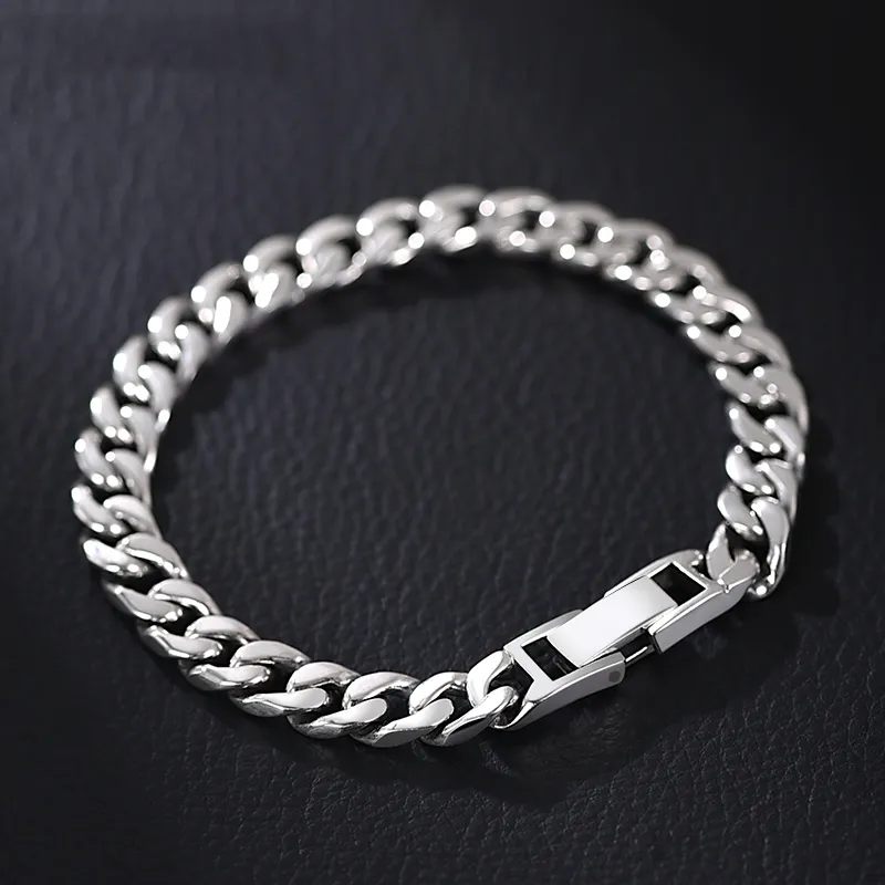 PINK U 925 Sterling Silver Bracelets Men's-2