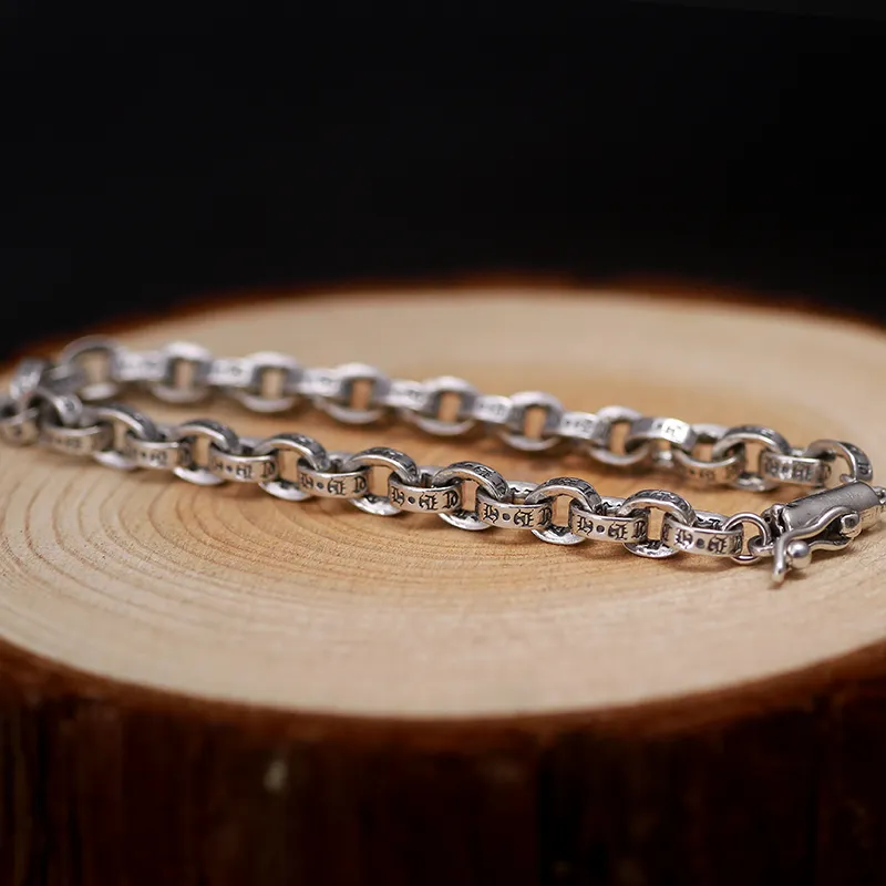 PINK U 925 Sterling Silver Bracelets Men's-3